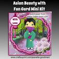 Asian Beauty with Fan Card Mini Kit