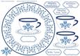Delft Blue Teacup with Flowers