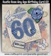 Rustic Rose Any Age Birthday Card Mini Kit