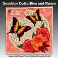 Sunshine Butterflies and Roses Square Card