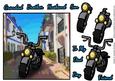 Village Street Motorbike Card