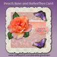 Peach Rose and Butterflies Card Kit