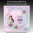 Bird and Poinsettia Bible Verse Christmas Card Kit Pink and Mint