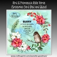 Bird and Poinsettia Bible Verse Christmas Card Kit Red and White