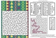 Fun Printable A5 Tribal Maze Puzzle Card Easy4