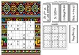Fun Printable A5 Tribal Sudoku Puzzle Card Easy4