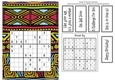 Fun Printable A5 Tribal Sudoku Puzzle Card Medium2