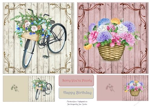 2 Floral Toppers Set 2