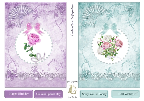 2 5x7 Floral Toppers Set 1