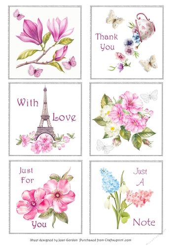 6 Floral Toppers Set 1