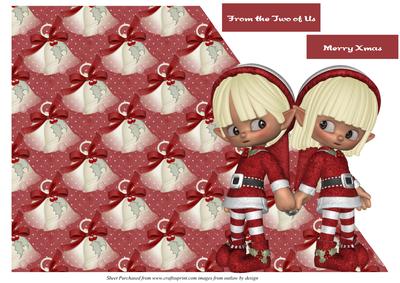 Santa's Little Helpers Xmas Card