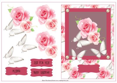 Butterflies Roses and Pearls