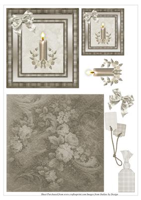 Cream Candles Toppers