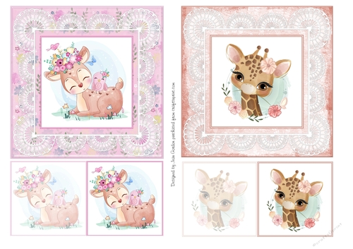 Animal Toppers with gift cards Set 1