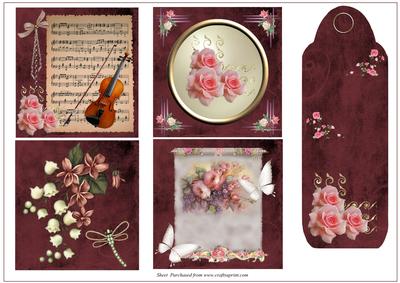 Floral Toppers and Bookmark