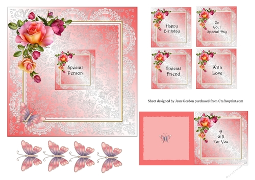 6x6 Floral Topper set 2