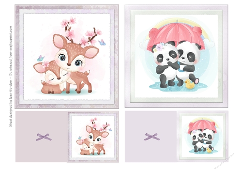 Cute Pandas & Deer Toppers