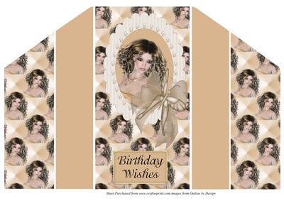Birthday Lady Theatre Fold Card