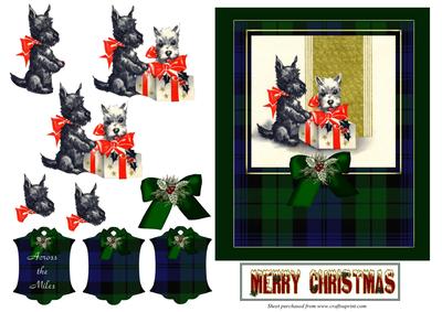 Scottish Themed Xmas Card Front