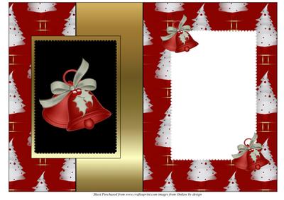 Xmas Bells Fold Back Card