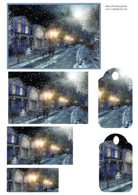 Xmas Street Scene Pyramid