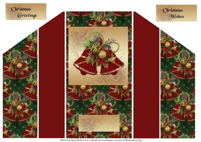 Red Christmas Bells Theatre Fold Card