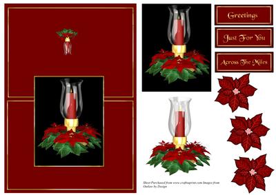 Xmas Red Candle Over the Edge