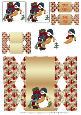 Xmas Cracker with Bears and a Snowman