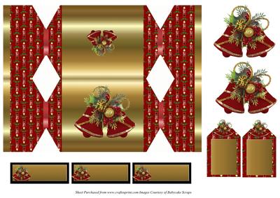 Red and Gold Bells Xmas Cracker