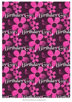 Birthday Girl Backing Paper