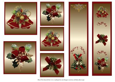 Red and Gold Xmas Toppers