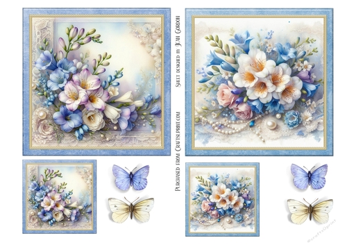 Freesias and Bluebells Toppers