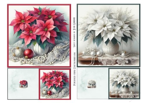 Christmas Poinsettias Set 1
