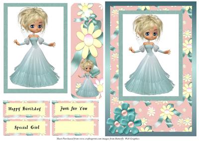 Cute Little Girl Quick Card