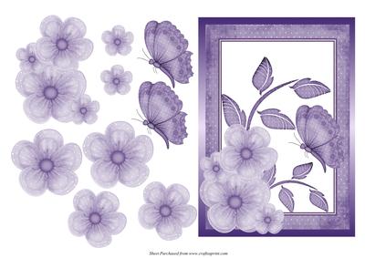 Flowers & Butterflies Card Front