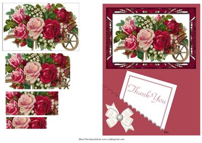 Roses Thank-you Card with Pyramage