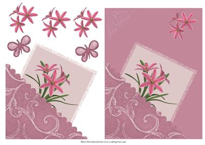 Pink Floral Card Front