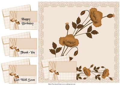 8x8 Floral Card Front