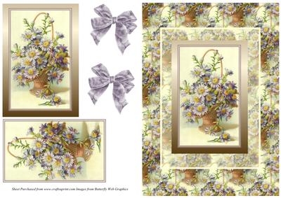 Floral Card Front with Daisies
