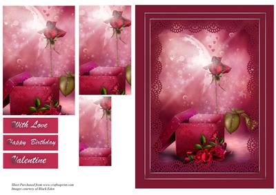 Red Roses with Lace