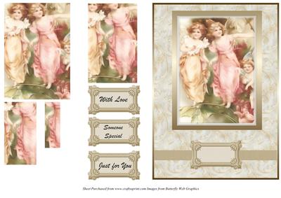 Little Fairies Card Front with Pyramage