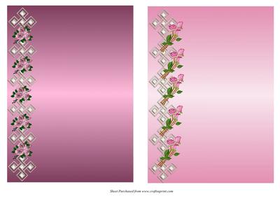 2 Floral Border Card Fronts