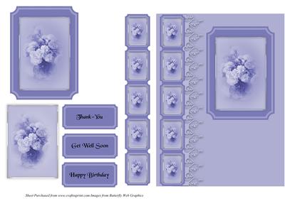 Blue Floral Card Front