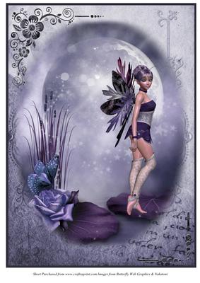 Lilac Fairy A4 Card Front