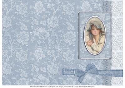 Girl Portrait Cut and Fold Card