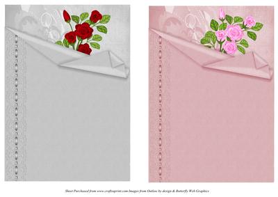 Floral Card Front Roses 1
