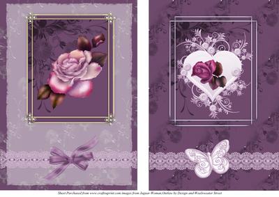Roses and Lace Card Fronts