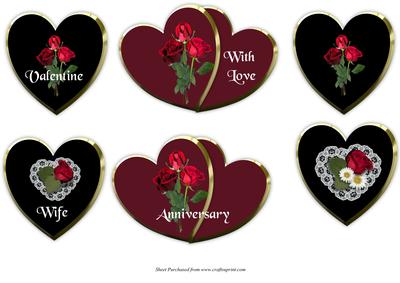 Hearts and Roses Toppers