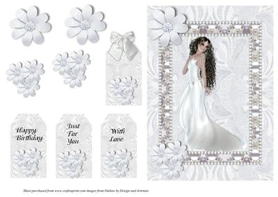 Lady in Pearl Frame Card Front