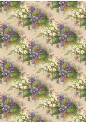 Violas and Lily of the Valley Backing Paper